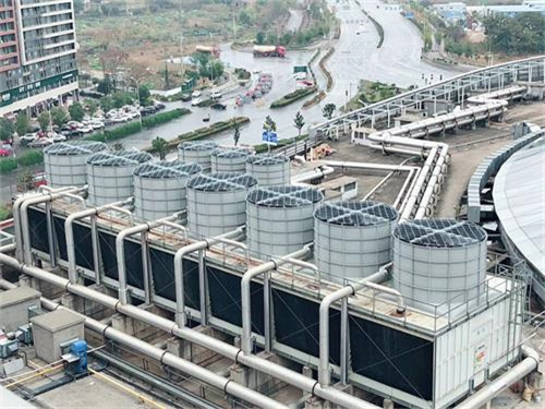 冷卻塔振動的原因和解決方法(冷卻塔機組的工作原理圖)